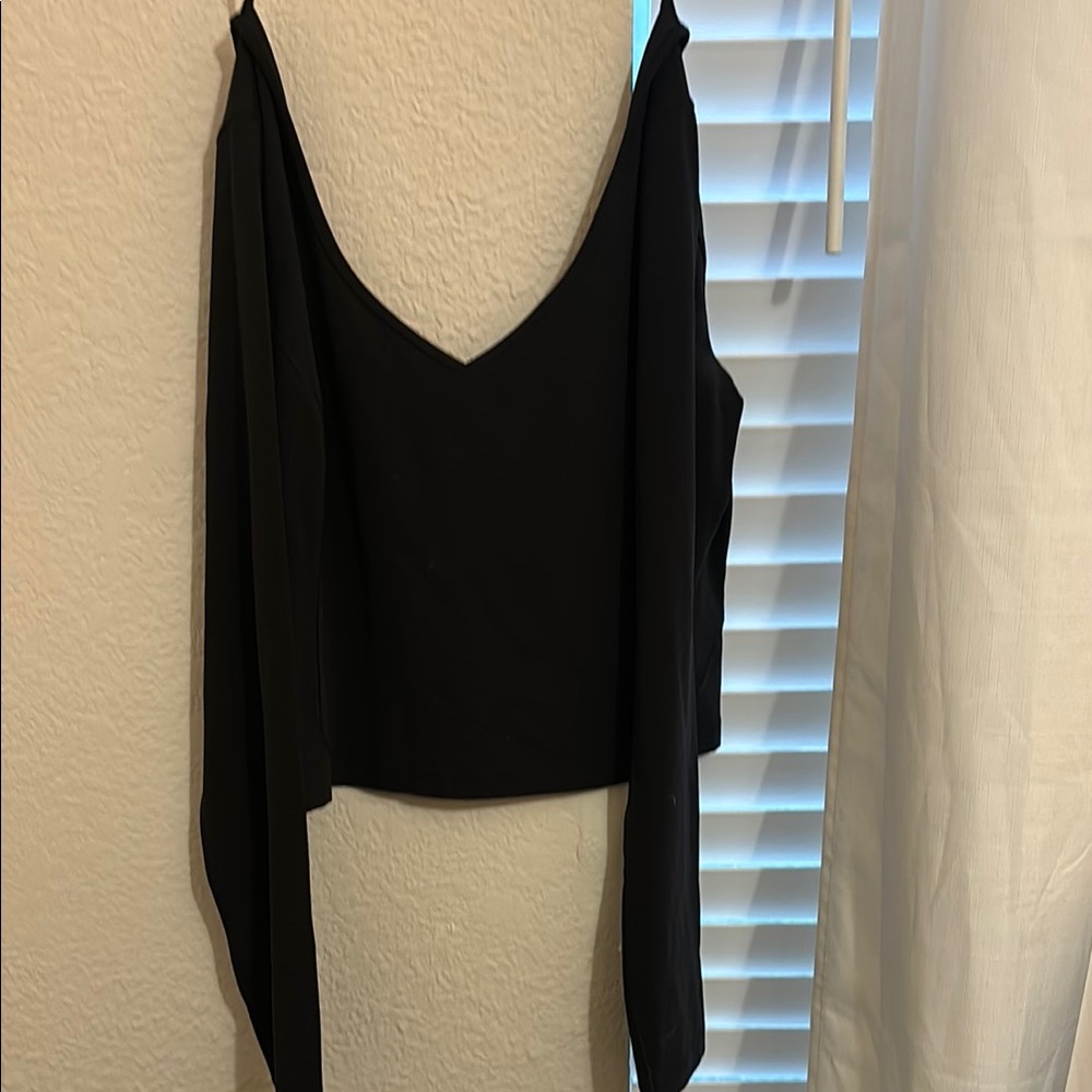 Lululemon Athletica Black Asymmetrical Crop Camisole